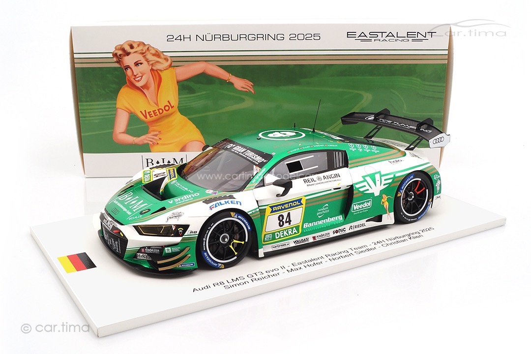 Audi R8 LMS GT3 Evo II 24h Nürburgring 2025 Eastalent Racing Spark 1:18 FF044