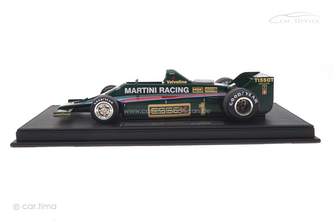 Lotus 80 Cosworth V8 F1 GP Spanien 1979 Mario Andretti inkl. Vitrine GP Replicas 1:18 GP065A