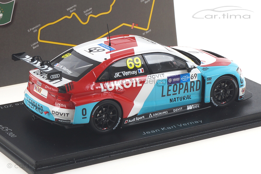 Audi RS3 LMS Winner WTCR Macau 2018 Jean-Karl Vernay Spark 1:43 SA202 Audi RS3 LMS Winner WTCR Macau 2018 Jean-Karl Vernay Spark 1:43 SA202