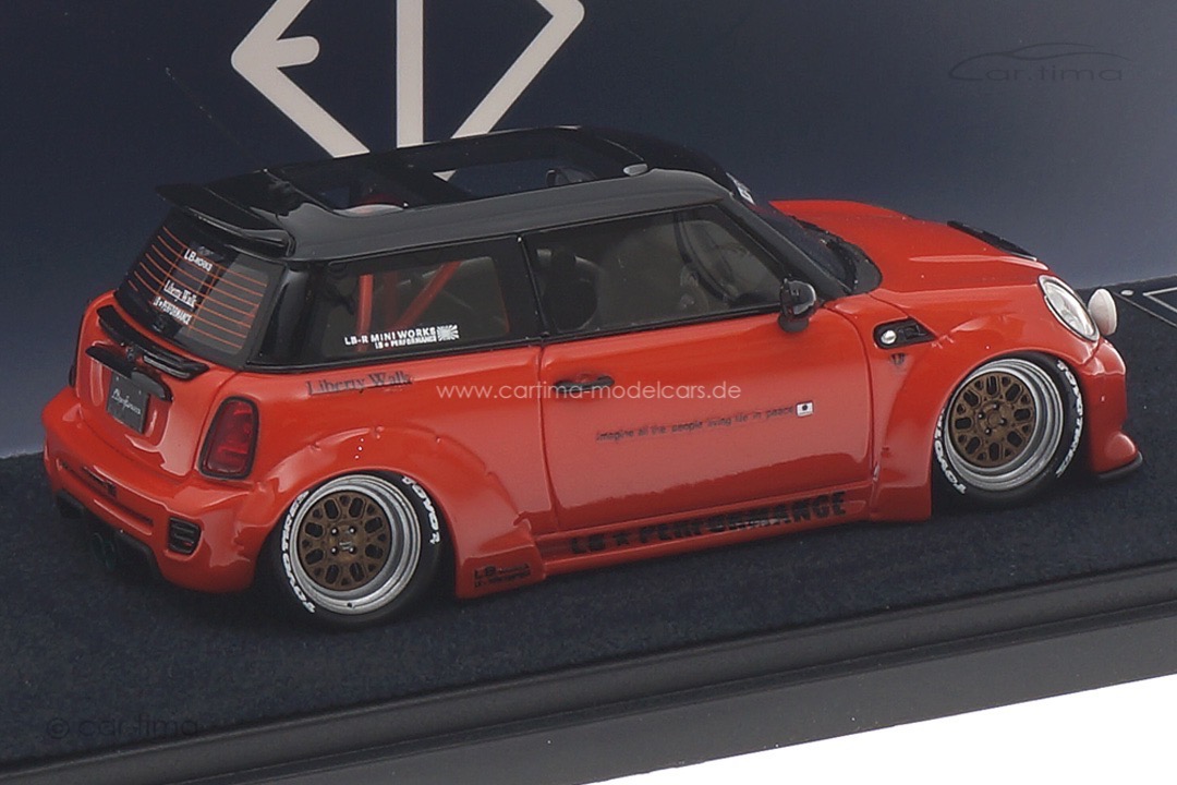 LB Nation Mini Cooper (R56) orange/schwarz Engup Models 1:43 343356-SO LB Nation Mini Cooper (R56) orange/schwarz Engup Models 1:43 343356-SO