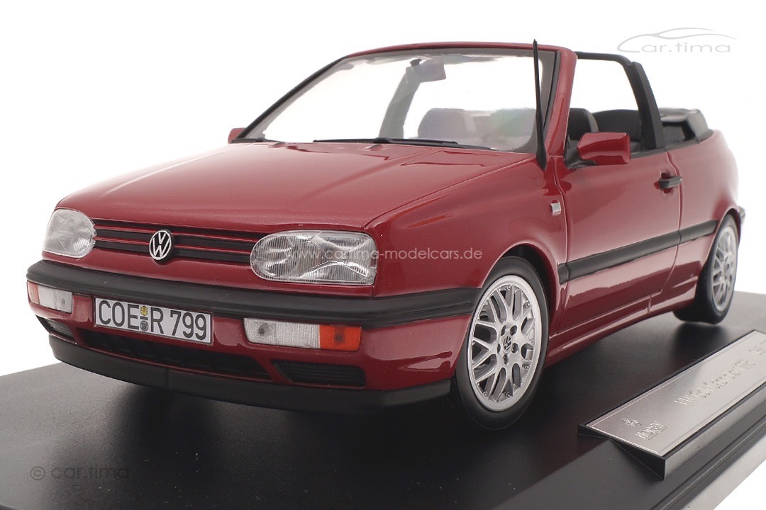 VW Volkswagen Golf III Cabriolet 1995 dunkelrot met. Norev 1:18 188469