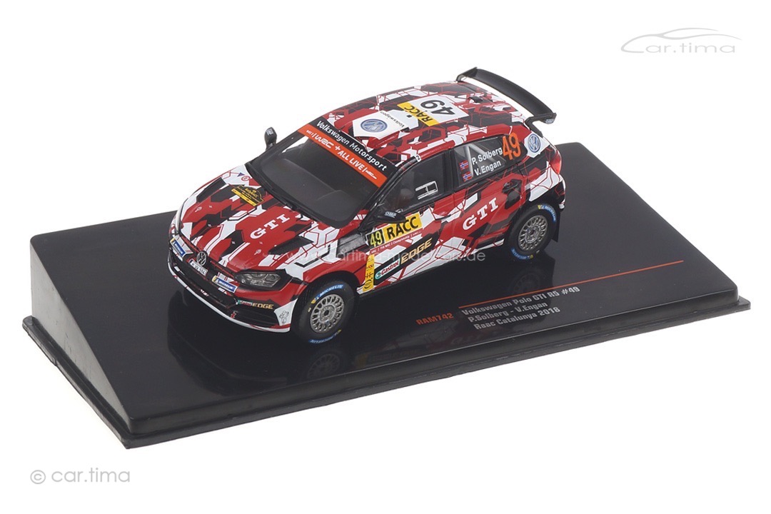 VW Polo GTI R5 WRC Rallye Catalunya 2018 Solberg/Engan IXO 1:43 RAM742