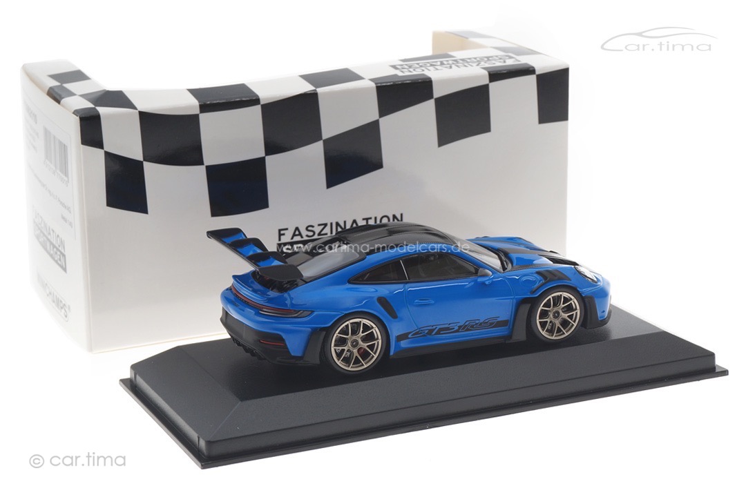 Porsche 911 (992) GT3 RS Weissach Paket Sharkblue/Rad gold Minichamps 1:43 413062110 Porsche 911 (992) GT3 RS Weissach Paket Sharkblue/Rad gold Minichamps 1:43 413062110