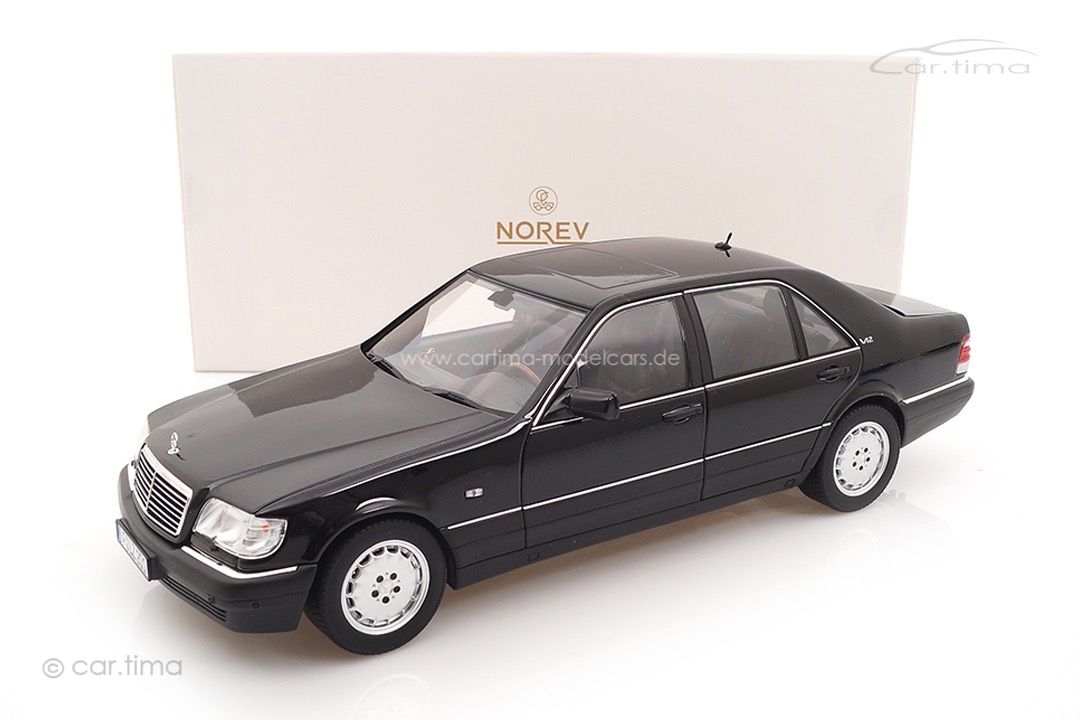 Mercedes-Benz S-Klasse S600 W140 Limousine Obsidian black met. Norev 1:18 183045