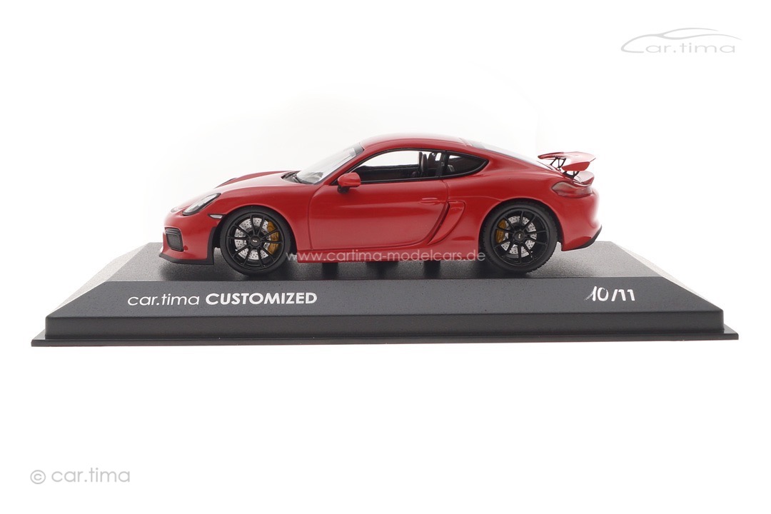 Porsche Cayman GT4 - indischrot / Rad schwarz - 1 of 11 - Minichamps - car.tima CUSTOMIZED Porsche Cayman GT4 - indischrot / Rad schwarz - 1 of 11 - Minichamps - car.tima CUSTOMIZED