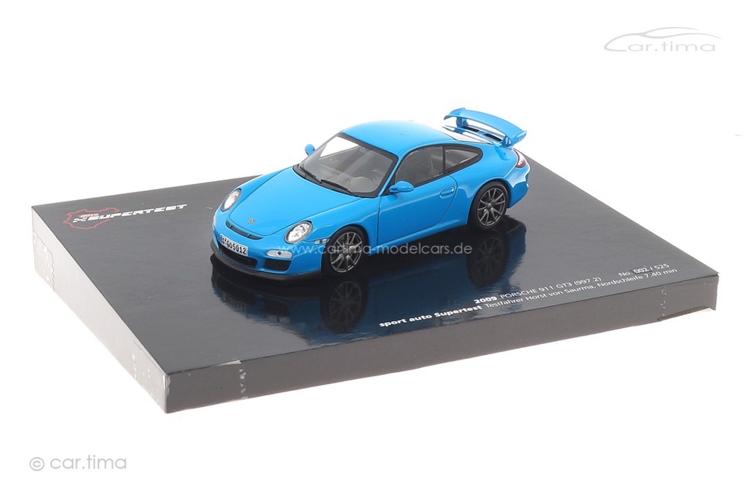Porsche 911 (997 II) GT3 25th Anniversary 1999-2024 Miami Blue Minichamps 1:43 400068025 Porsche 911 (997 II) GT3 25th Anniversary 1999-2024 Miami Blue Minichamps 1:43 400068025