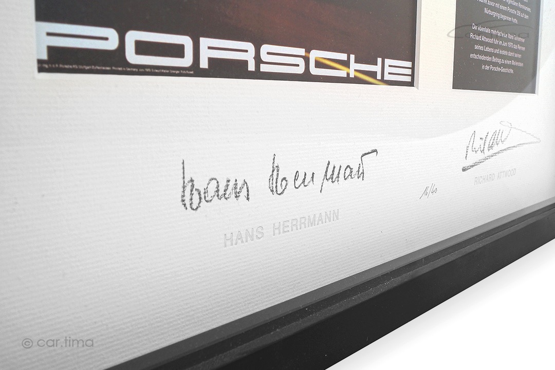 Themenbox Porsche 917 Winner 24h Le Mans 1970 Originalsignatur Attwood/Herrmann