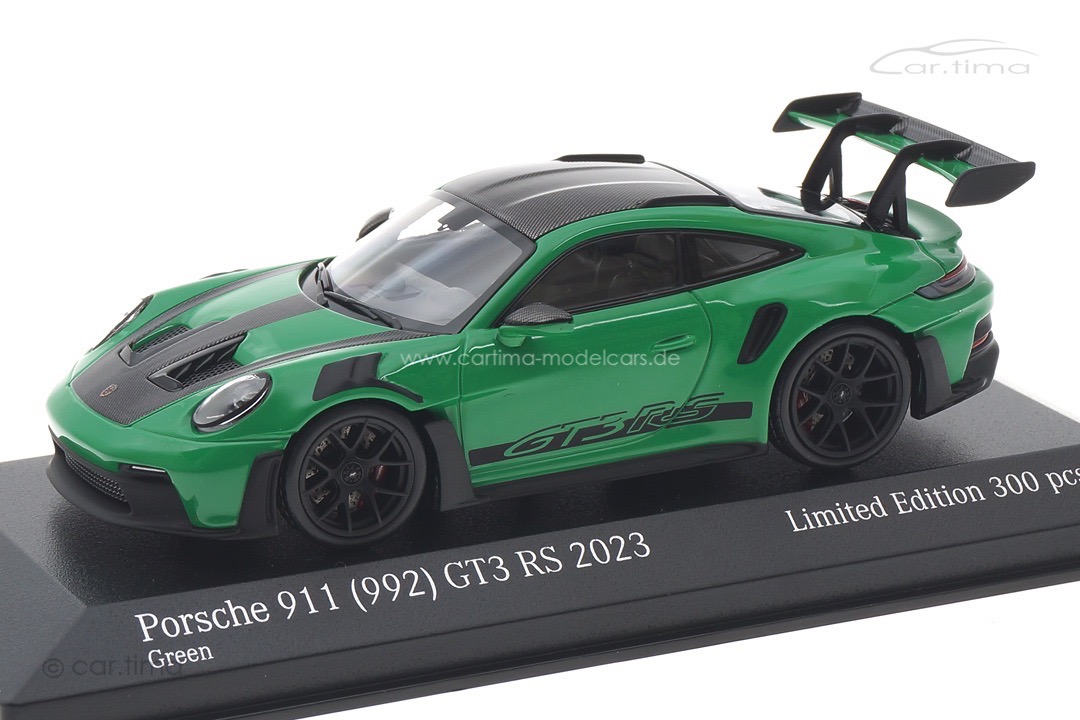 Porsche 911 (992) GT3 RS Weissach Paket Pythongrün/Rad schwarz Minichamps 1:43 413062112 Porsche 911 (992) GT3 RS Weissach Paket Pythongrün/Rad schwarz Minichamps 1:43 413062112