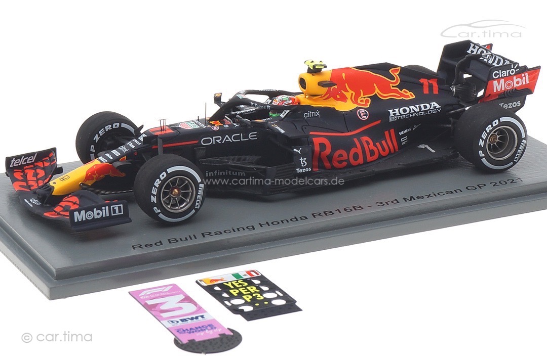 Red Bull Racing RB16B GP Mexiko 2021 Sergio Perez/No.3 board Spark 1:43 S7850 Red Bull Racing RB16B GP Mexiko 2021 Sergio Perez/No.3 board Spark 1:43 S7850