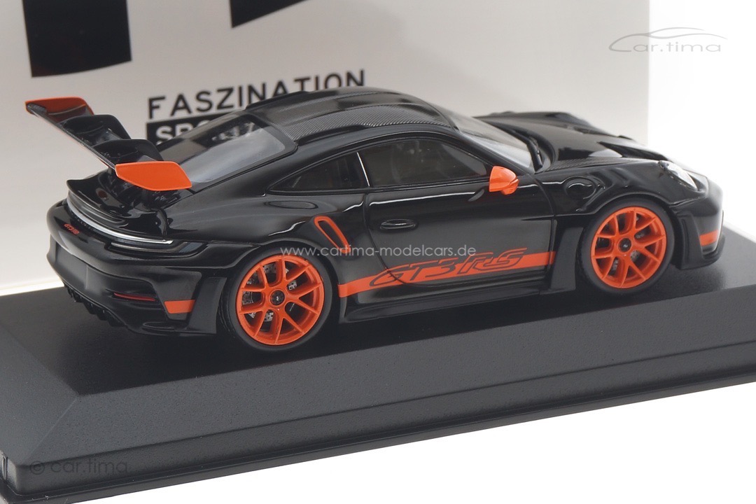 Porsche 911 (992) GT3 RS Weissach Paket schwarz/Dekor orange Minichamps 1:43 413062115 Porsche 911 (992) GT3 RS Weissach Paket schwarz/Dekor orange Minichamps 1:43 413062115