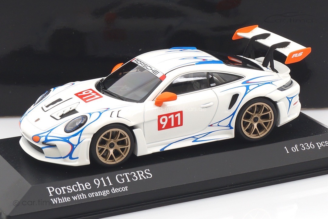 Porsche 911 (992) GT3 RS Weiß mit Dekor #911 Minichamps 1:43 410062115