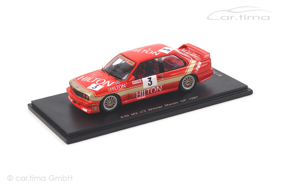 BMW M3 E30 Winner Macau GP 1987 Roberto Ravaglia Spark 1:43 SA032