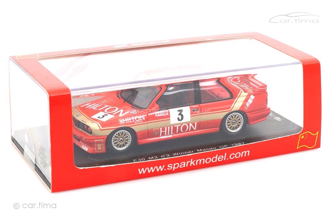 BMW M3 E30 Winner Macau GP 1987 Roberto Ravaglia Spark 1:43 SA032