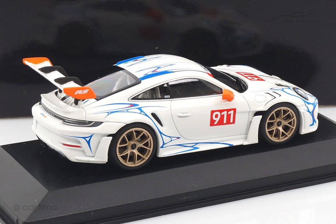 Porsche 911 (992) GT3 RS Weiß mit Dekor #911 Minichamps 1:43 410062115
