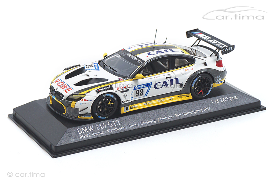 BMW M6 GT3 24h Nürburgring 2017 Rowe Racing Westbrook Minichamps 1:43 437172698 BMW M6 GT3 24h Nürburgring 2017 Rowe Racing Westbrook Minichamps 1:43 437172698