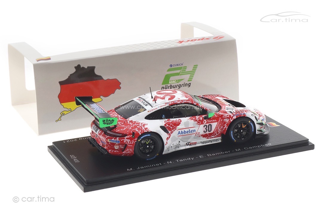 Porsche 911 GT3 R 24h Nürburgring 2021 Bamber/Campbell/Jaminet/Tandy Spark 1:43 SG789