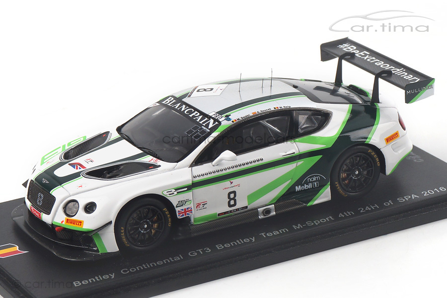 Bentley Continental GT3 24h Spa 2016 Soulet/Soucek/Reip Spark 1:43 SB124 Bentley Continental GT3 24h Spa 2016 Soulet/Soucek/Reip Spark 1:43 SB124