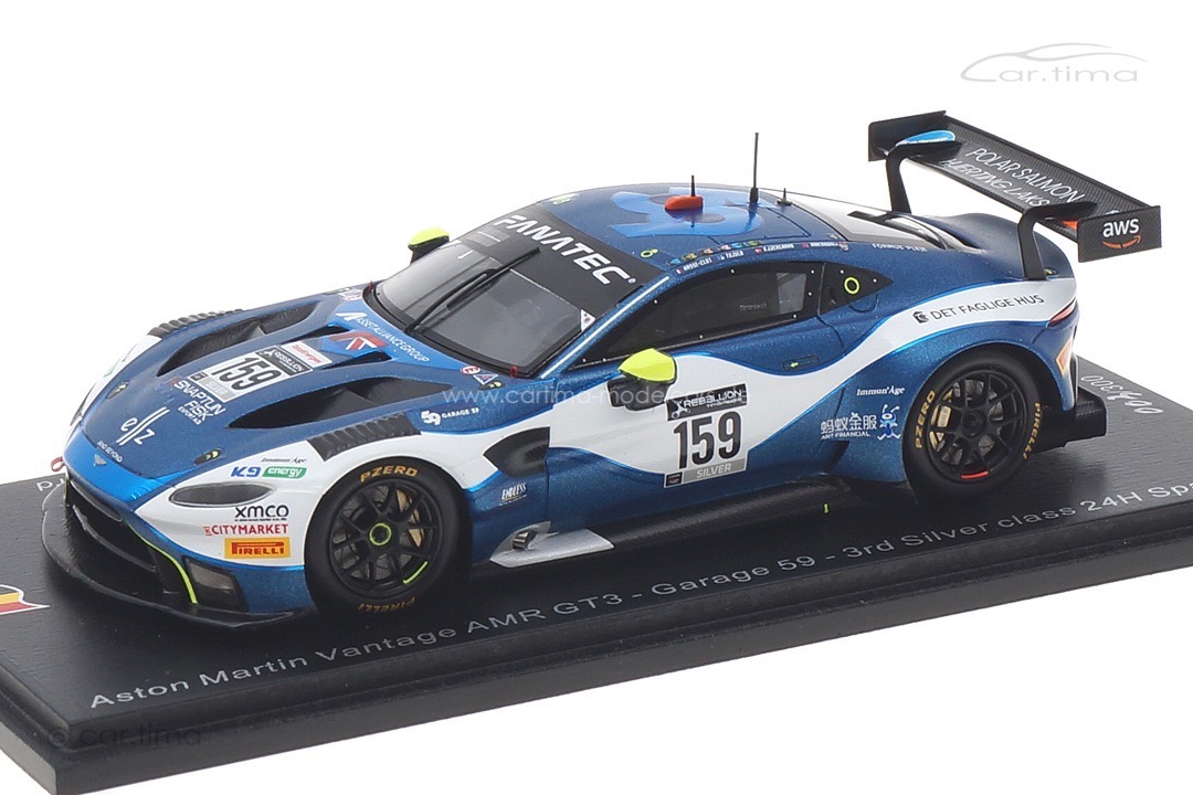 Aston Martin Vantage AMR GT3 24h Spa 2021 Tujula/MacDowall/Hasse Clot/Kjaergaard Spark 1:43 SB442 Aston Martin Vantage AMR GT3 24h Spa 2021 Tujula/MacDowall/Hasse Clot/Kjaergaard Spark 1:43 SB442
