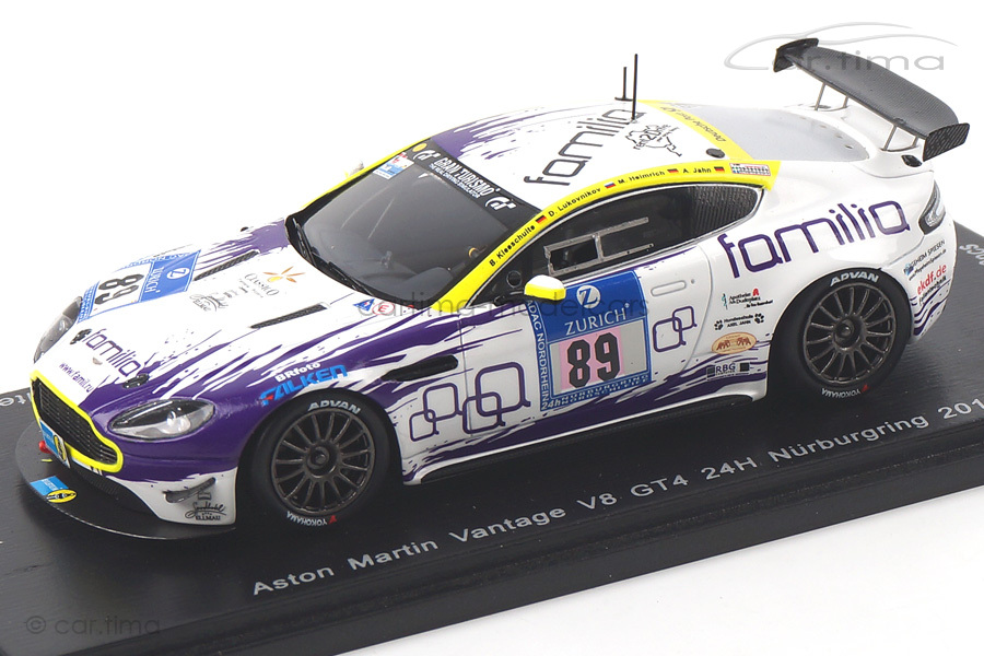 Aston Martin Vantage V8 GT4 24h Nürburgring 2015 Jahn/Heimrich/Kleeschulte Spark 1:43 SG211