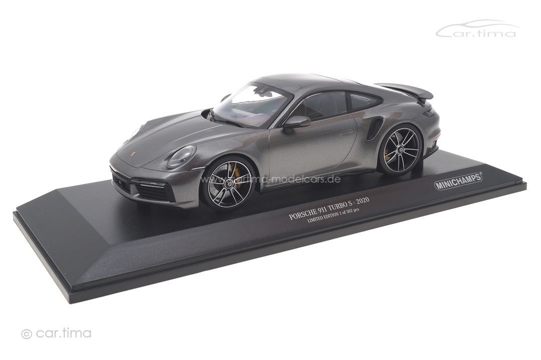 Porsche 911 (992) Turbo S Achatgrau Minichamps 1:18 155069072 Porsche 911 (992) Turbo S Achatgrau Minichamps 1:18 155069072