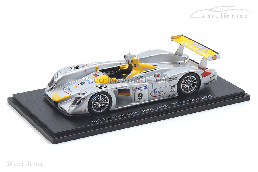 Audi R8 24h Le Mans 2000 Aiello/McNish/Ortelli Spark 1:43 S3698 Audi R8 24h Le Mans 2000 Aiello/McNish/Ortelli Spark 1:43 S3698