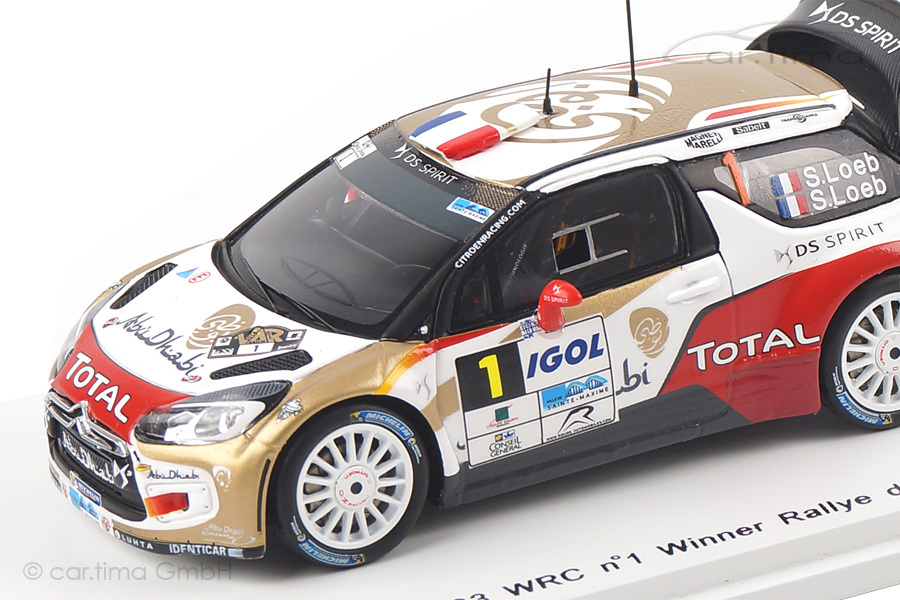 Citroen DS3 WRC Winner Rallye du Var 2014 Loeb/Loeb Spark 1:43 SF081 Citroen DS3 WRC Winner Rallye du Var 2014 Loeb/Loeb Spark 1:43 SF081