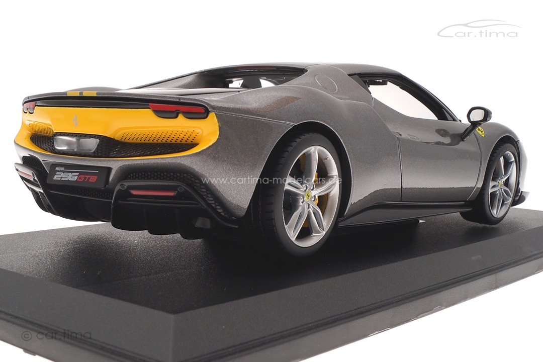Ferrari 296 GTB Assetto Fiorano 2022 grau met./gelb Bburago 1:18 18-16017G Ferrari 296 GTB Assetto Fiorano 2022 grau met./gelb Bburago 1:18 18-16017G