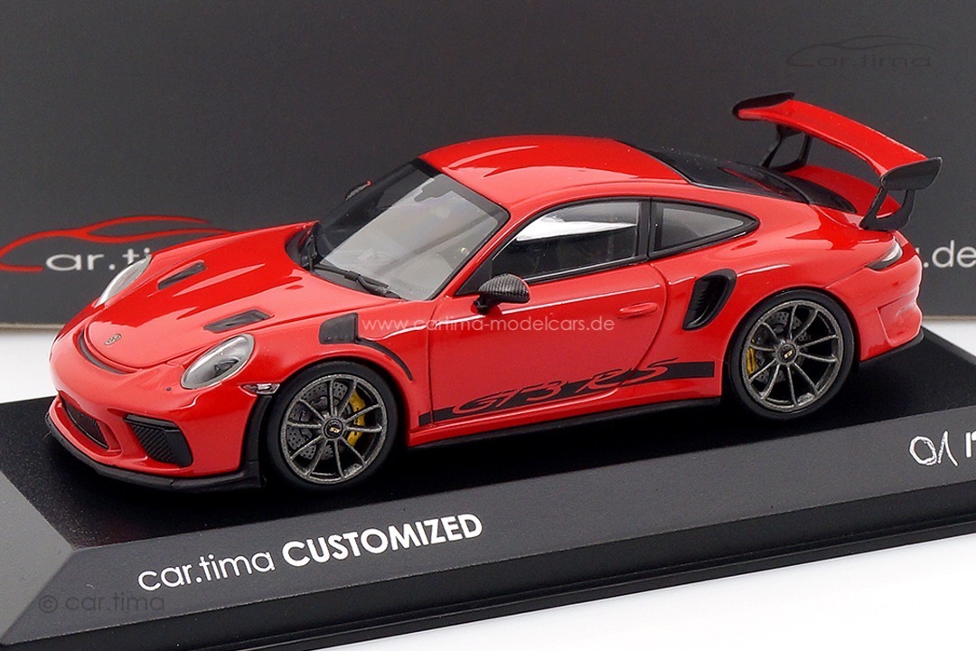 Porsche 911 (991 II) GT3 RS Indischrot/Rad platinum Minichamps car.tima CUSTOMIZED 1:43