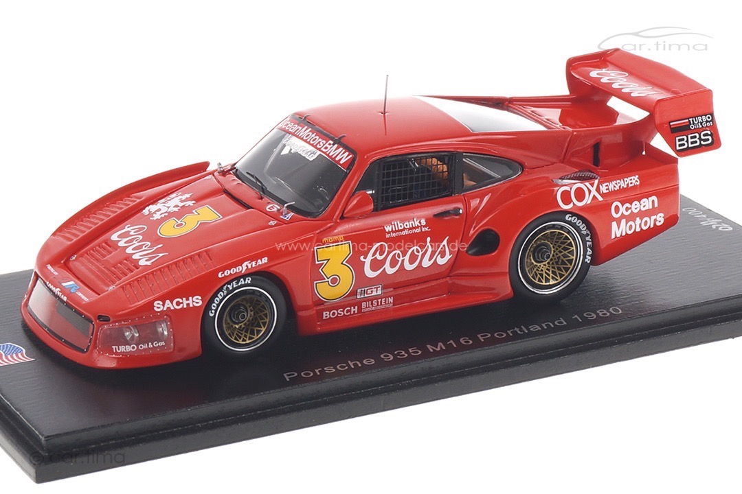 Porsche 935 Sears Point 1980 Jim Busby Spark 1:43 US095 Porsche 935 Sears Point 1980 Jim Busby Spark 1:43 US095