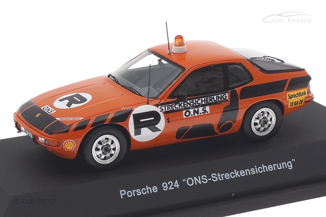 Porsche 924 S ONS-Streckensicherung rot/schwarz Schuco 1:43 450919500 Porsche 924 S ONS-Streckensicherung rot/schwarz Schuco 1:43 450919500