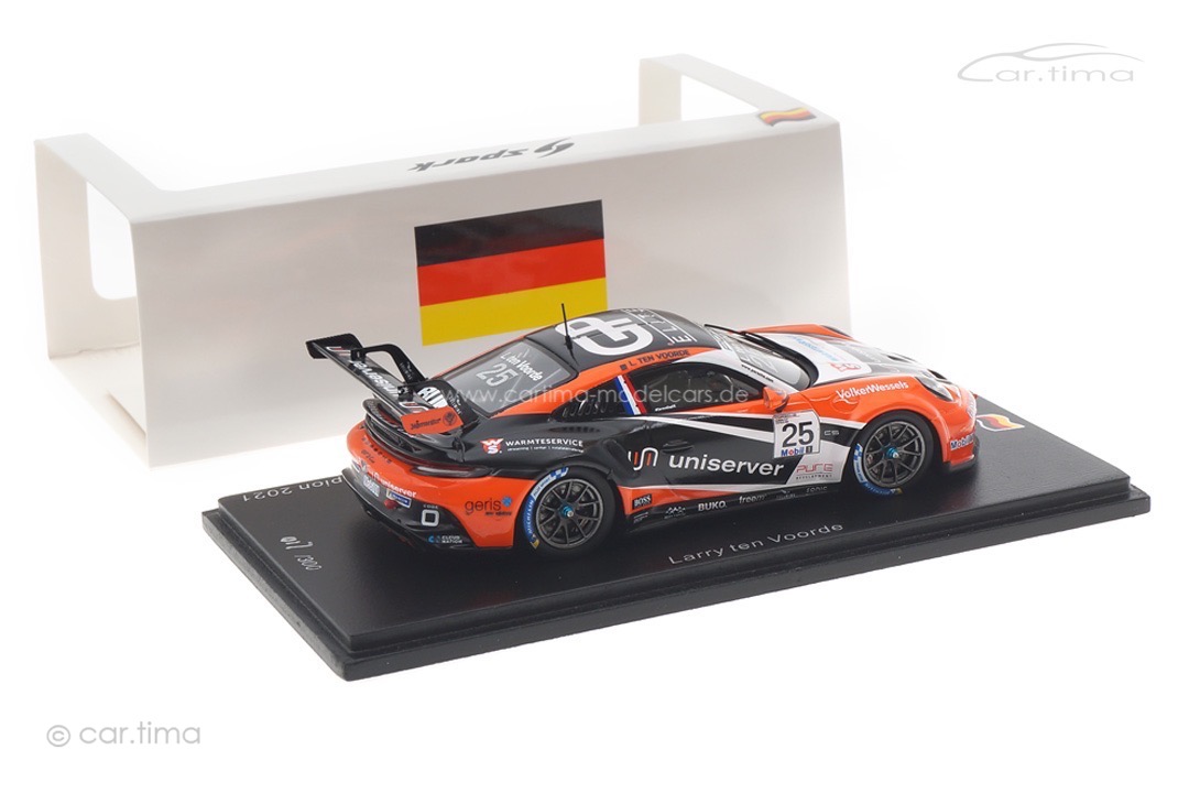 Porsche 911 GT3 Cup Champion Carrera Cup 2021 Larry ten Voorde Spark 1:43 SG813 Porsche 911 GT3 Cup Champion Carrera Cup 2021 Larry ten Voorde Spark 1:43 SG813