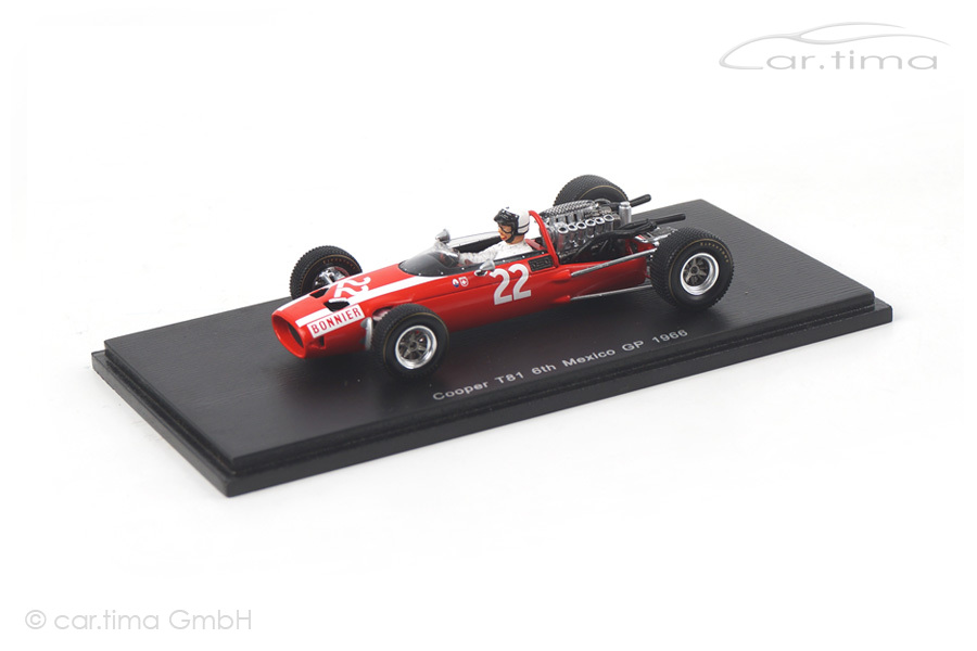 Cooper T81 GP Mexiko 1966 Jo Bonnier Spark 1:43 S3523