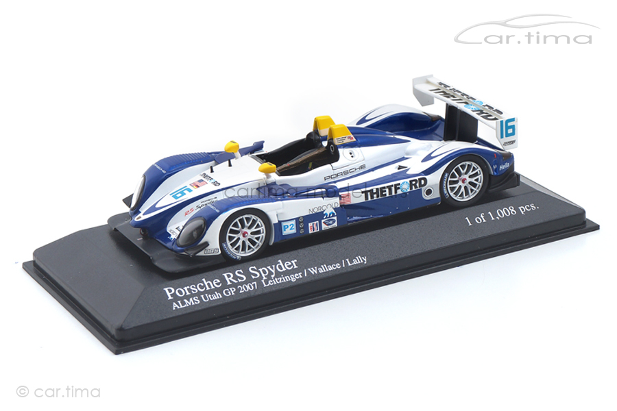 Porsche RS Spyder ALMS Utah GP 2007 Lamy/Wallace Minichamps 1:43 400076616 Porsche RS Spyder ALMS Utah GP 2007 Lamy/Wallace Minichamps 1:43 400076616