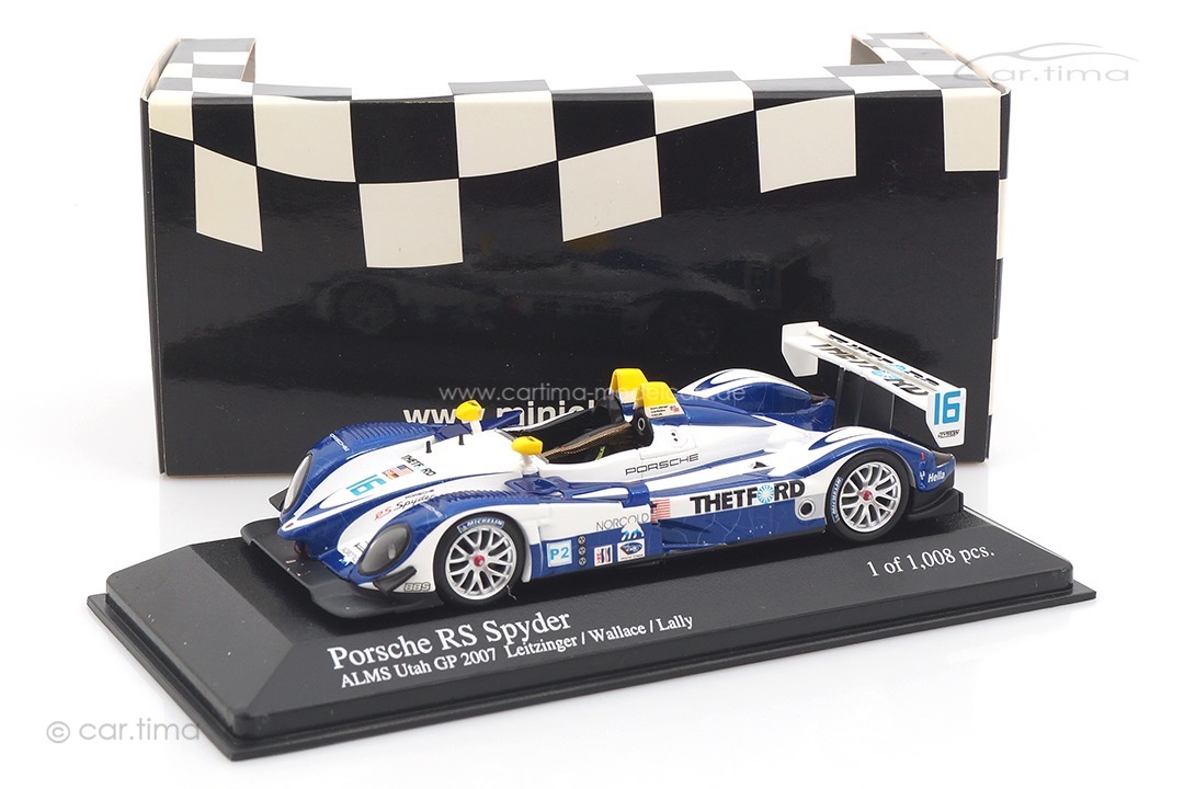 Porsche RS Spyder ALMS Utah GP 2007 Lamy/Wallace Minichamps 1:43 400076616