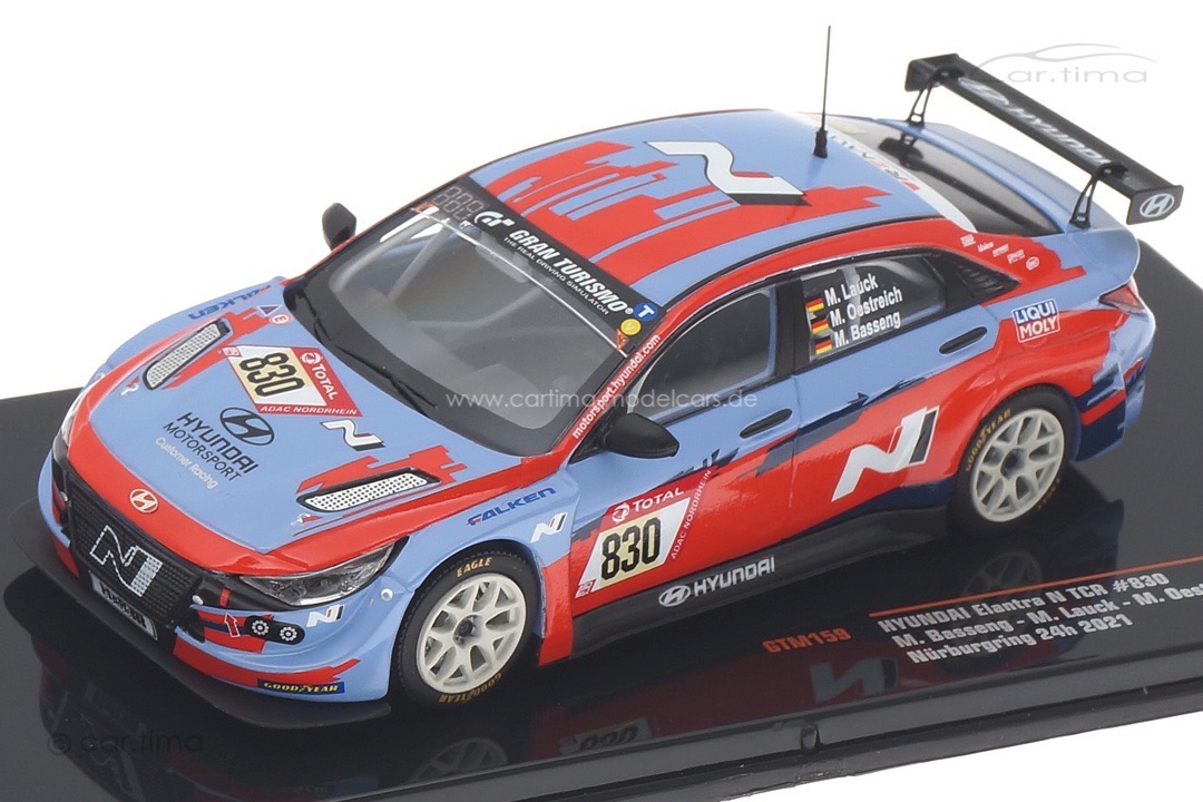 Hyundai Elantra N TCR 24h Nürburgring 2021 Basseng/Lauck/Oestreich IXO 1:43 GTM159 Hyundai Elantra N TCR 24h Nürburgring 2021 Basseng/Lauck/Oestreich IXO 1:43 GTM159