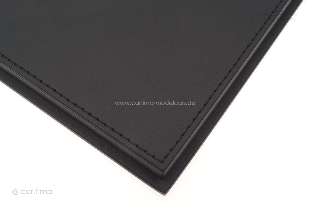 Vitrine/Showcase Leder Optik schwarz 45,5cm x 24,8cm x 21,3cm (L/B/H) car.tima EXCLUSIVE 1:12