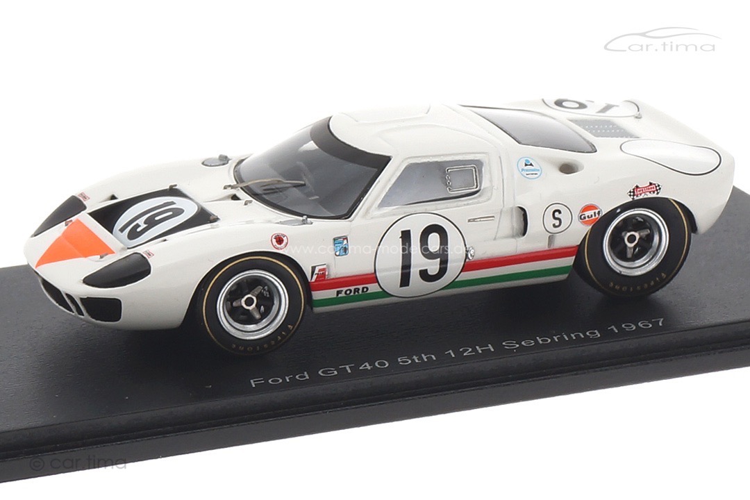Ford GT40 12h Sebring 1967 Vaccarella/Maglioli Spark 1:43 US252 Ford GT40 12h Sebring 1967 Vaccarella/Maglioli Spark 1:43 US252