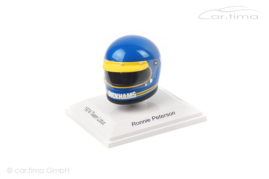 Helm/ Helmet Ronnie Peterson Team Lotus 1974 TSM 1:8 TSM15AC10 Helm/ Helmet Ronnie Peterson Team Lotus 1974 TSM 1:8 TSM15AC10