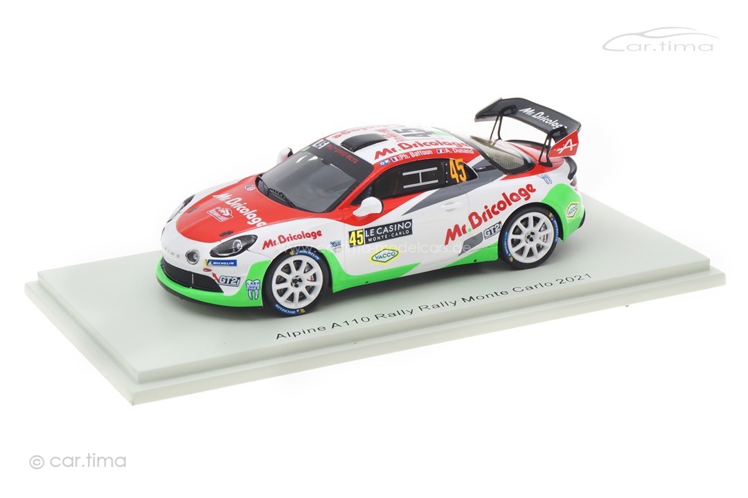 Alpine A110 Rally RGT Rallye Monte Carlo 2021 Baffoun/Dunand Spark 1:43 S6579 Alpine A110 Rally RGT Rallye Monte Carlo 2021 Baffoun/Dunand Spark 1:43 S6579