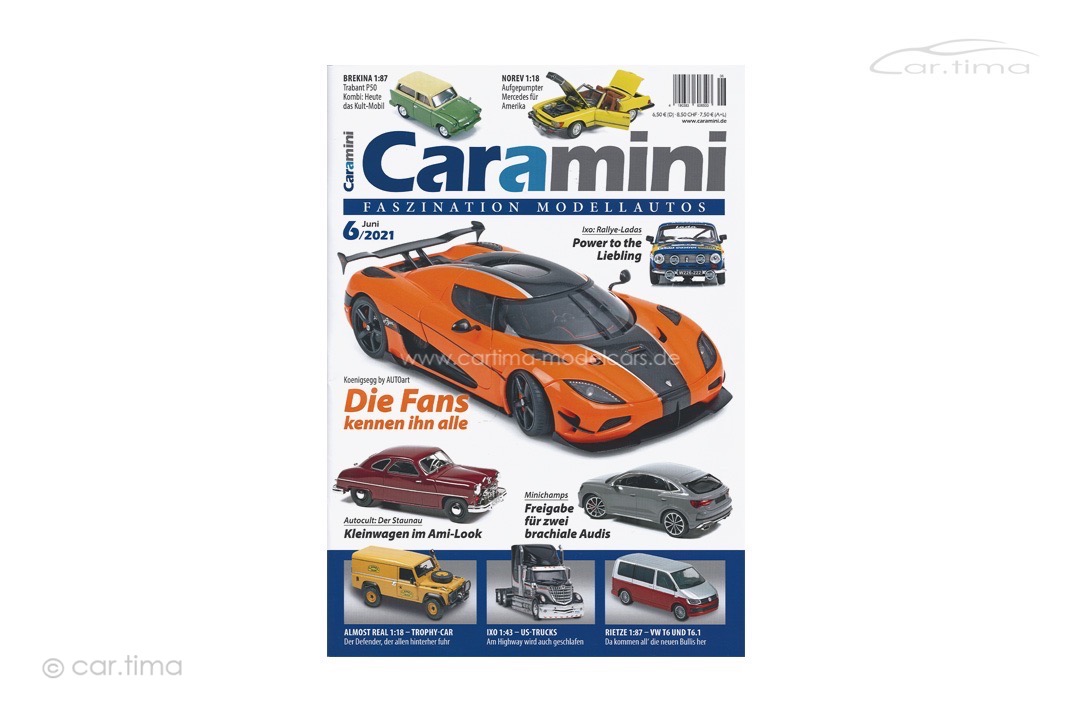 Zeitschrift / Magazine caramini Faszination Modellautos 06/2021 Expromo Verlag