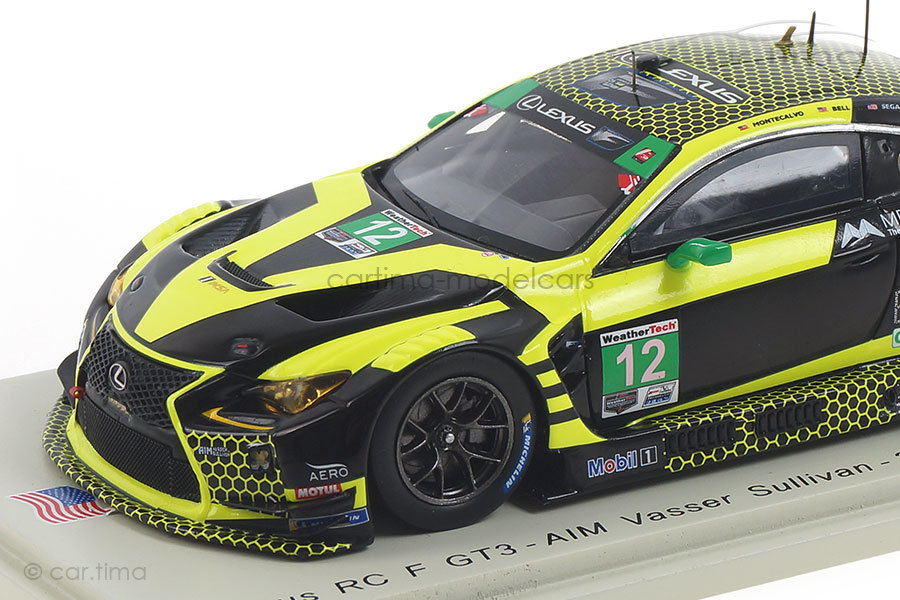 Lexus RC F GT3 24h Daytona 2018 Bell/Segal/Telitz Spark 1:43 US074 Lexus RC F GT3 24h Daytona 2018 Bell/Segal/Telitz Spark 1:43 US074