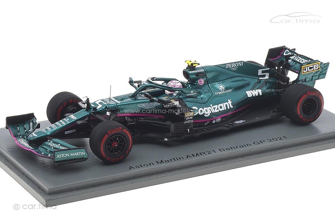 Aston Martin AMR21 GP Bahrain 2021 Sebastian Vettel Spark 1:43 S7672 Aston Martin AMR21 GP Bahrain 2021 Sebastian Vettel Spark 1:43 S7672