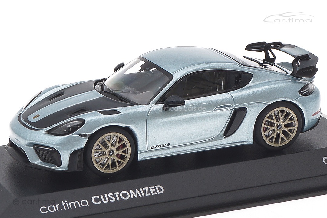 Porsche 718 Cayman GT4 RS Azzuro Thetys/Rad Neodyme Minichamps car.tima CUSTOMIZED 1:43 Porsche 718 Cayman GT4 RS Azzuro Thetys/Rad Neodyme Minichamps car.tima CUSTOMIZED 1:43