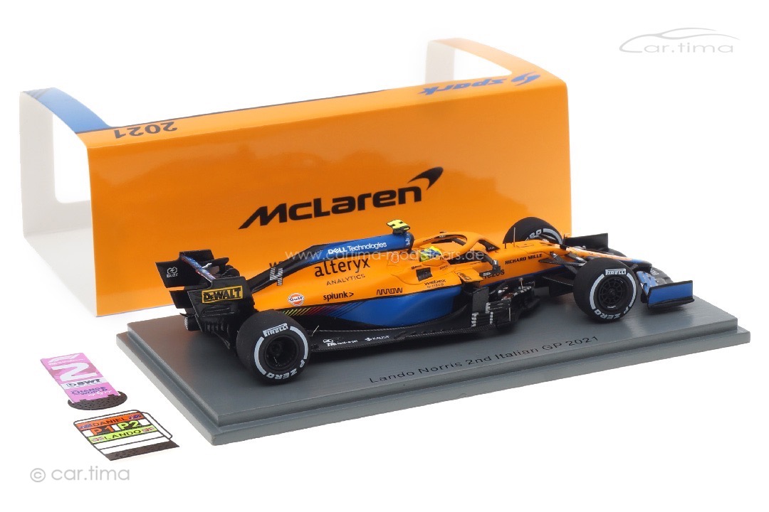 McLaren MCL35M GP Italien 2021 Lando Norris/pit board Spark 1:43 S7690 McLaren MCL35M GP Italien 2021 Lando Norris/pit board Spark 1:43 S7690