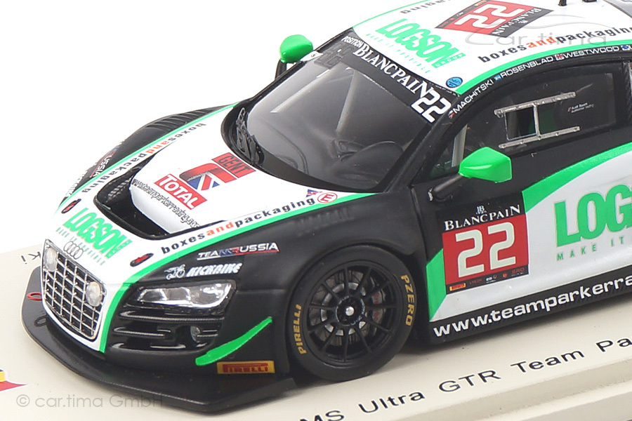 Audi R8 LMS Ultra 24h Spa 2014 Loggie/Machitski/Rosenblad/Westwood Spark 1:43 SB082 Audi R8 LMS Ultra 24h Spa 2014 Loggie/Machitski/Rosenblad/Westwood Spark 1:43 SB082