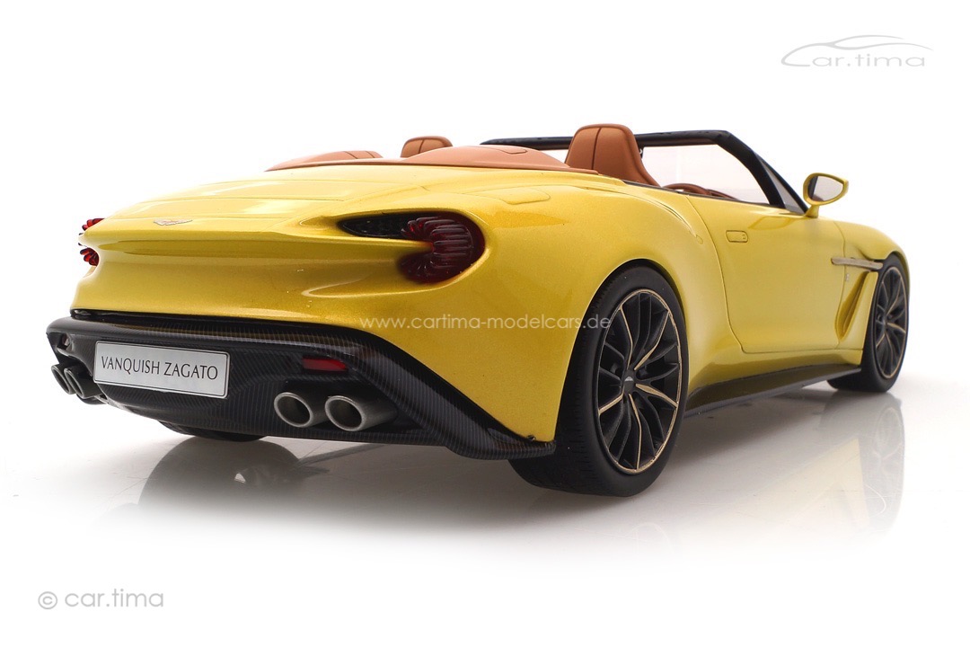 Aston Martin Vanquish Zagato Volante Cosmopolitan Yellow TopSpeed 1:18 TS0215