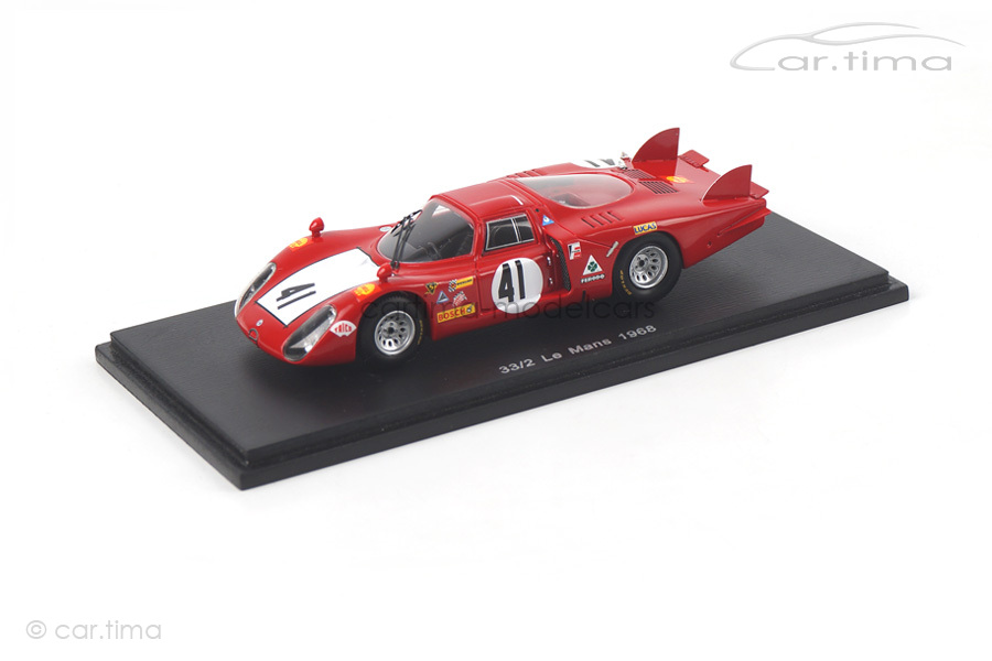Alfa Romeo 33/2 24h Le Mans 1968 Baghetti/Vaccarella Spark 1:43 S4370