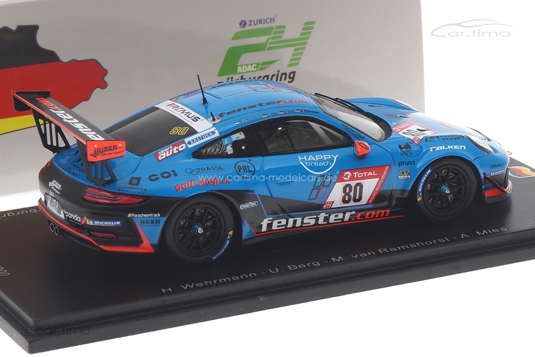 Porsche 911 GT3 Cup Class winner 24h Nürburgring 2021 Berg/Mies/Wehrmann Spark 1:43 SG769