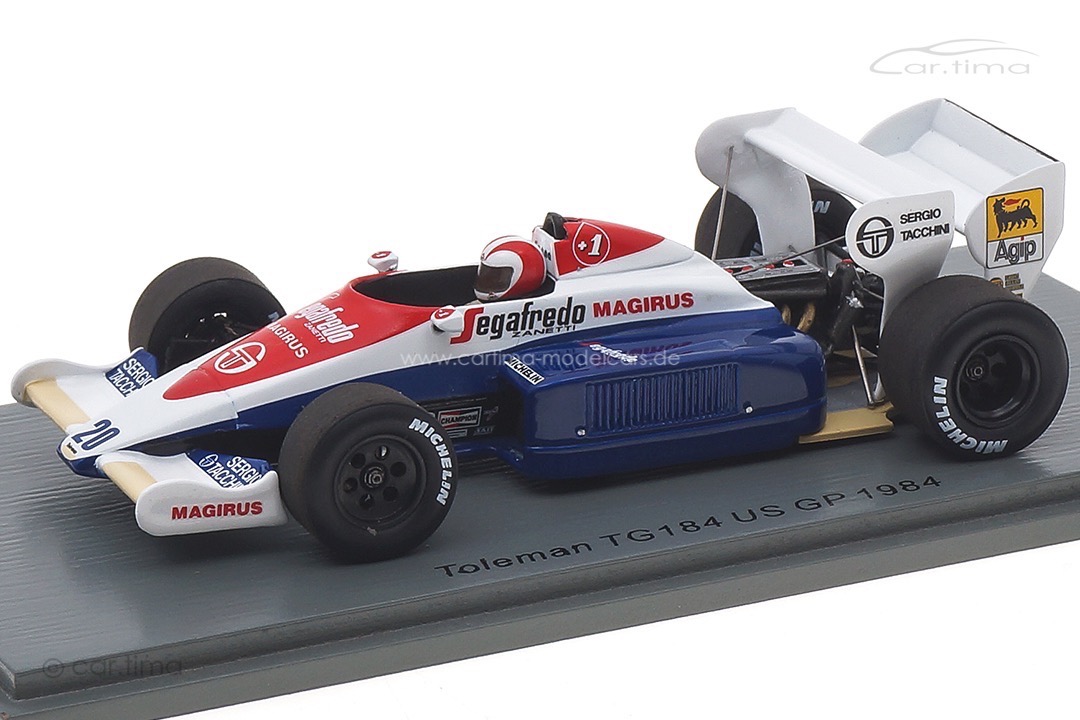 Toleman TG184 GP USA 1984 Johnny Cecotto Spark 1:43 S2780 Toleman TG184 GP USA 1984 Johnny Cecotto Spark 1:43 S2780