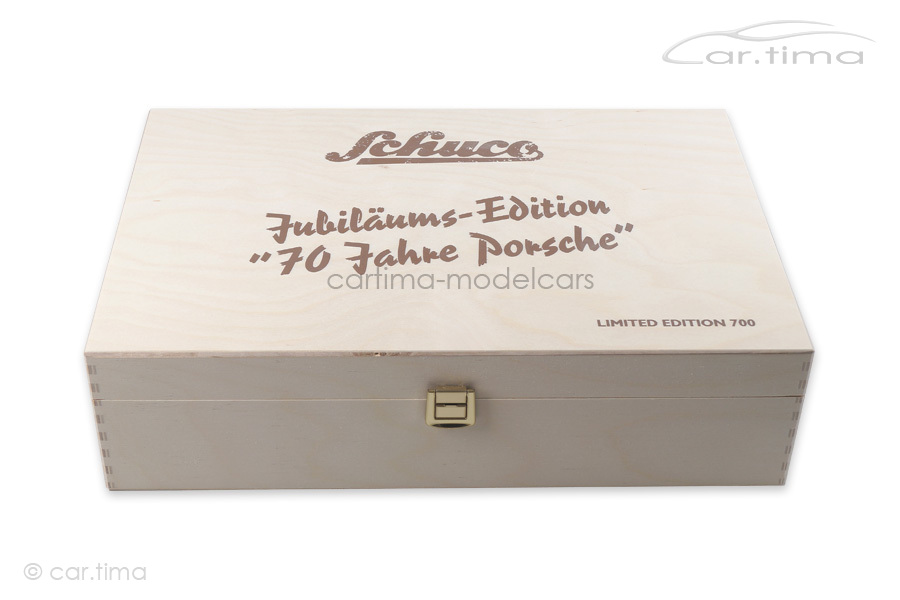 Mercedes-Benz O317 Porsche Renntransporter Porsche 908 KH + LH Schuco 1:43 450372700